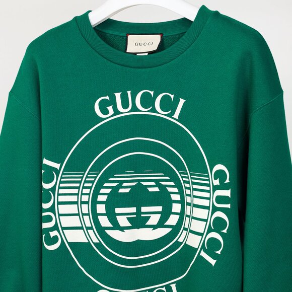 Gucci Forest Cotton Interlocking G Logo Sweatshirt - Picture 4 of 13